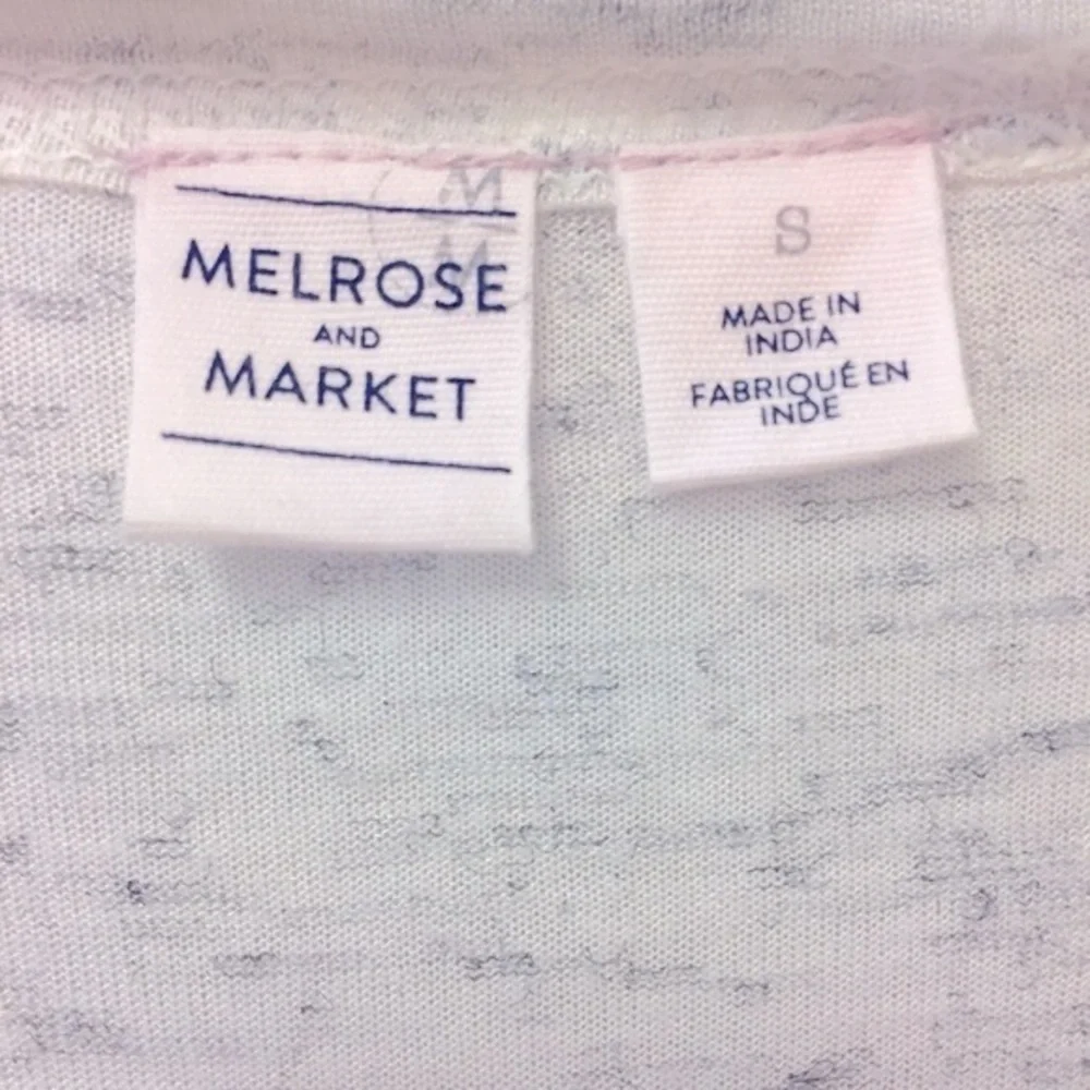 Melrose and Market Long Sleeve Raw Seam Tee Size S‎ NWT